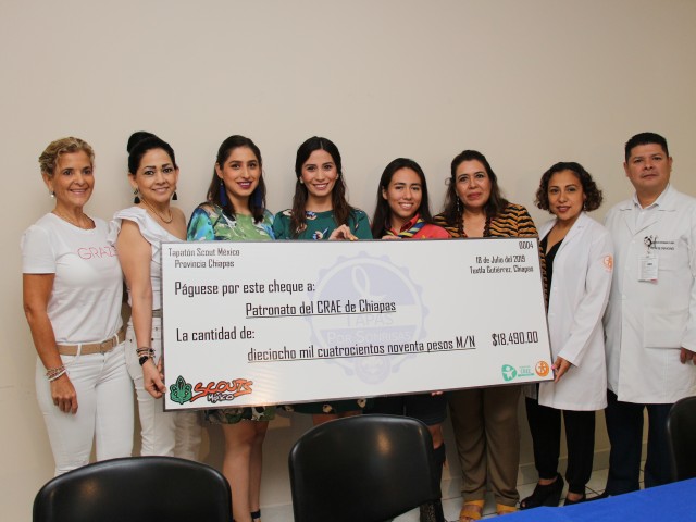 ENTREGA DE DONATIVO DE LO RECAUDADO POR EL TAPATÓN