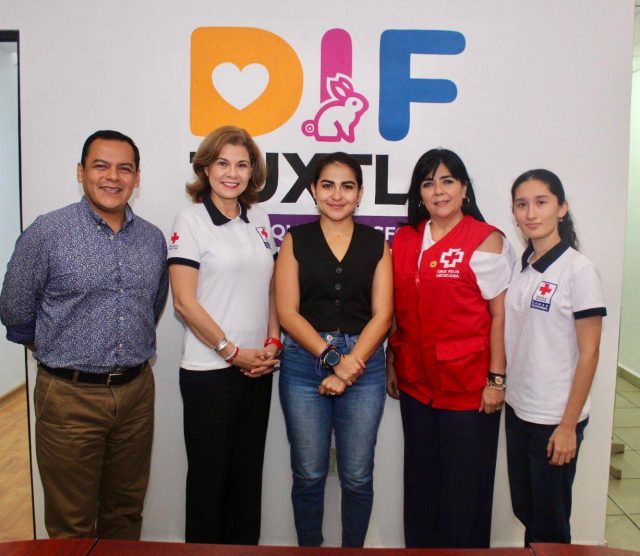 Reunión con coordinadoras de la Cruz Roja Chiapas para definir actividades conjuntas